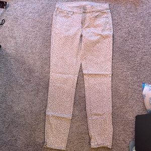 Loft animal print jeans 24/00 modern skinny ankle. Zipper at ankle.